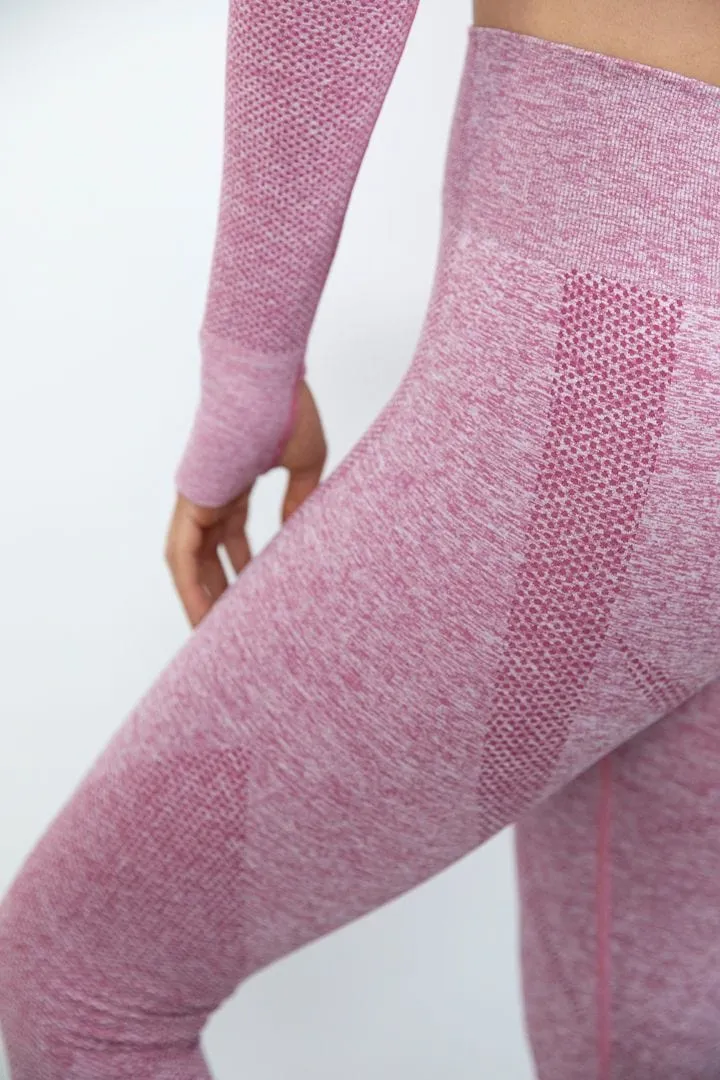 botthms Seamless Pink Yoga Set