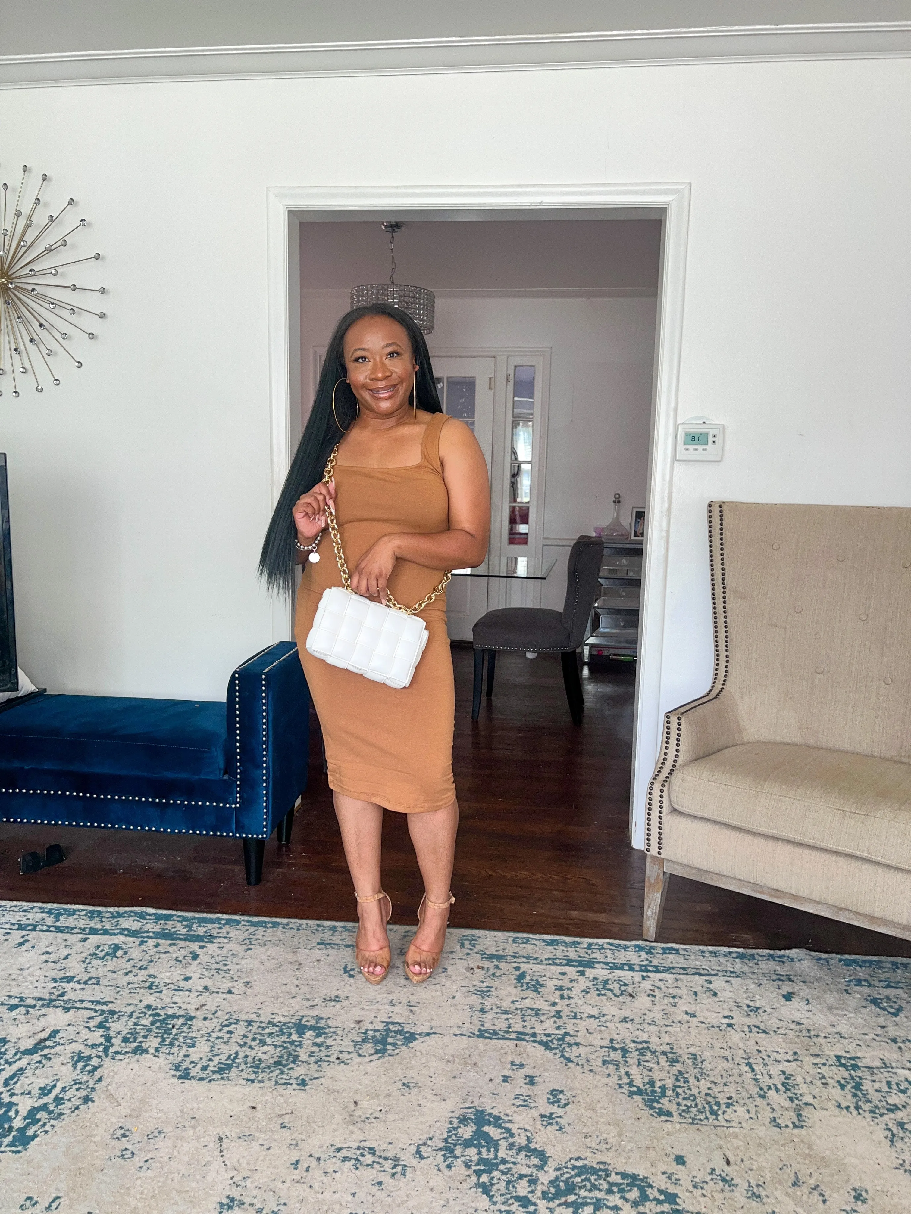 Essential Midi Dress- Camel