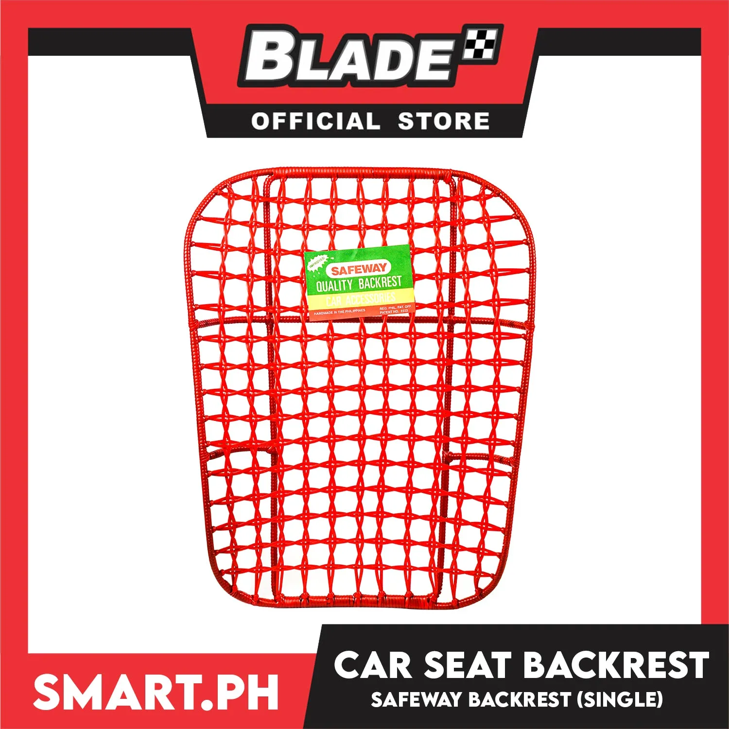 Safeway Quality Car Seat Back Rest Comfortable Support Single SW-01 (Red)