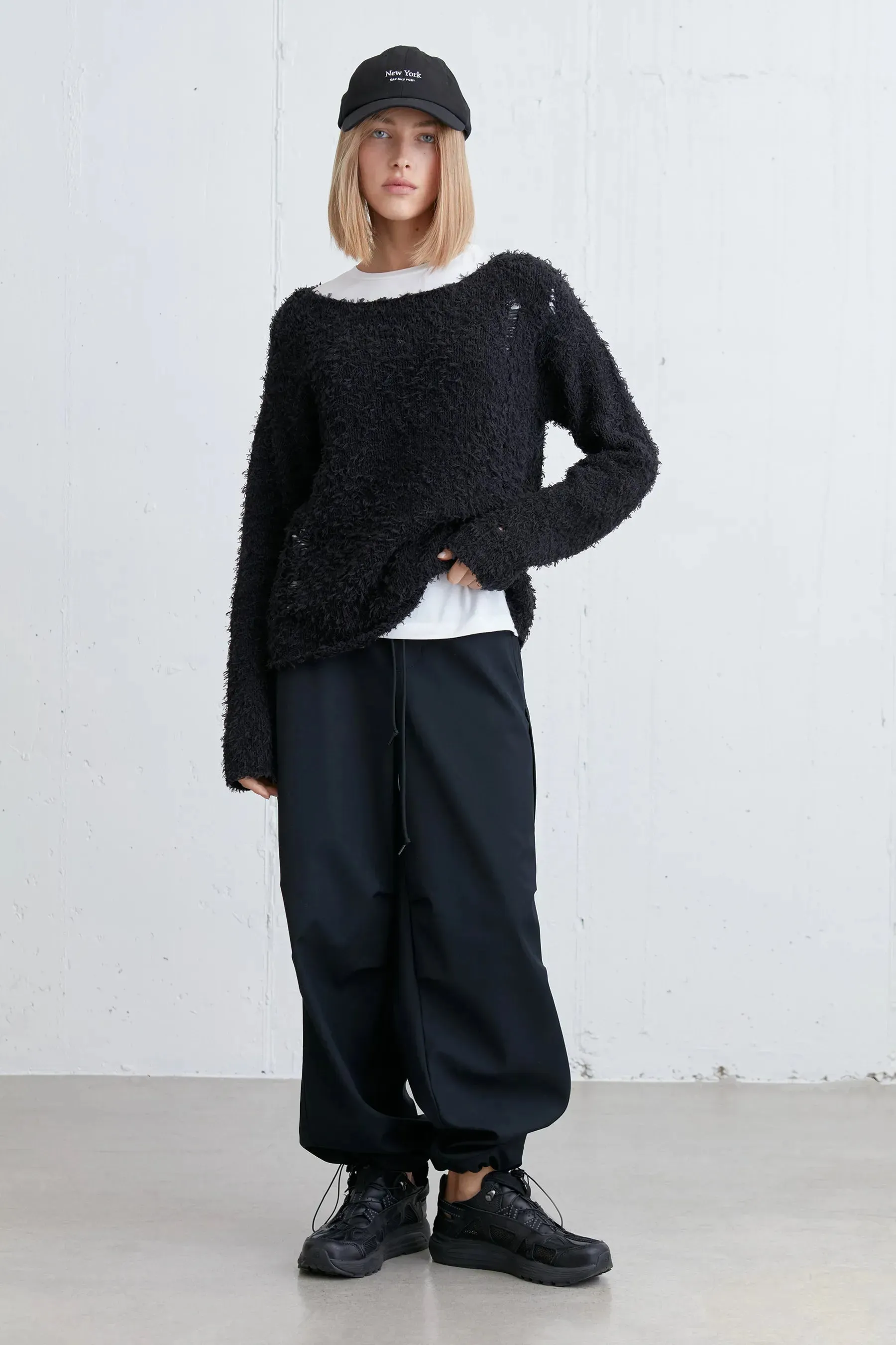 Textured Distressed Sweater