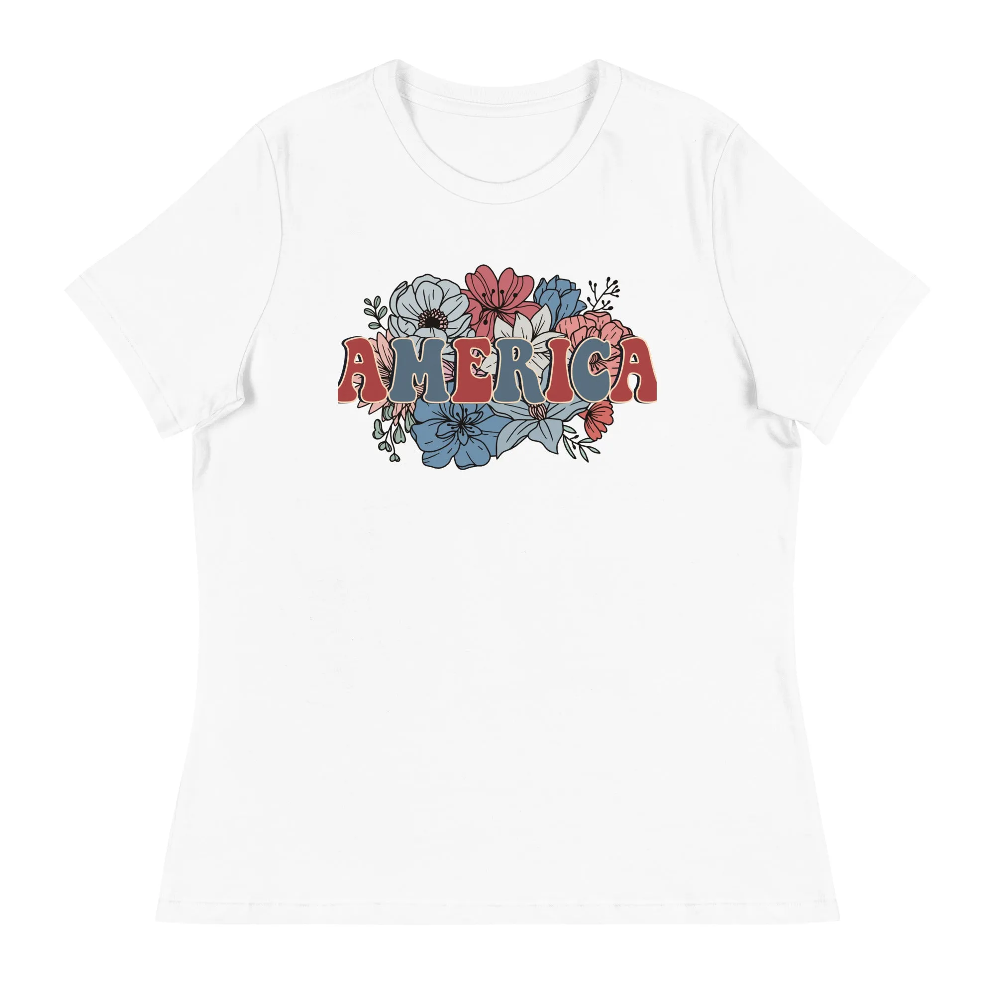 Women's Relaxed T-Shirt Patriotic T Shirt, Playful, Gift for Her,